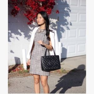 J. Crew Noir Tweed Sheath Dress